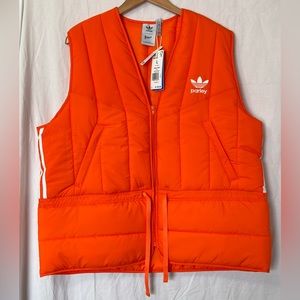 Adidas Orange Adicolor Parley Puffer Vest HM6750 Size Large L
